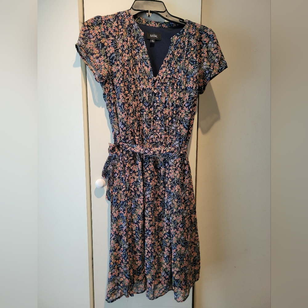 Floral V-Neck Women's Dress